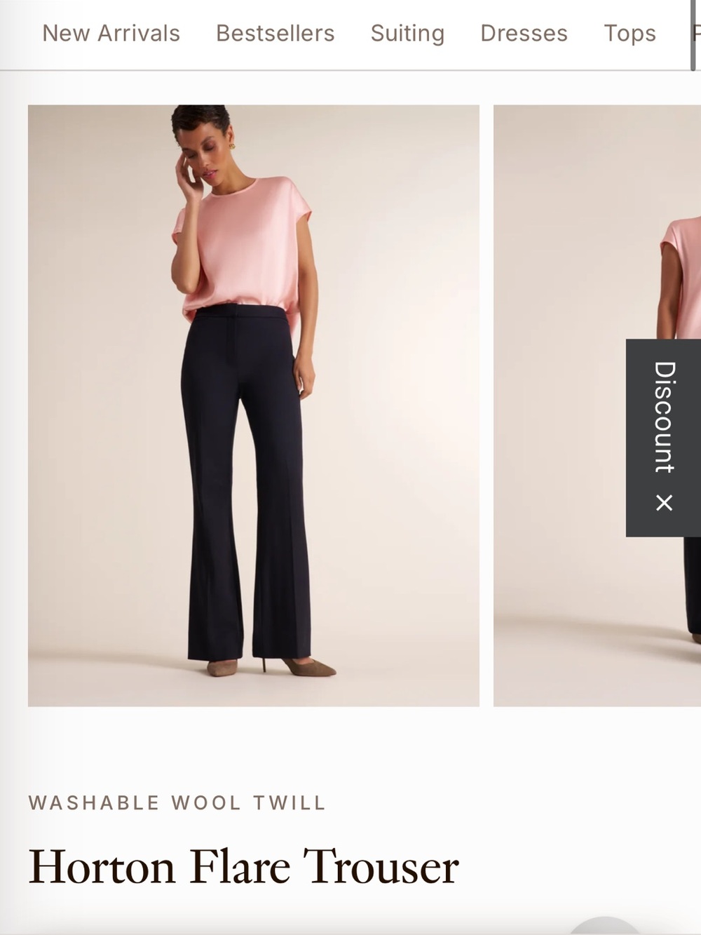 Horton Flare Trouser - Navy